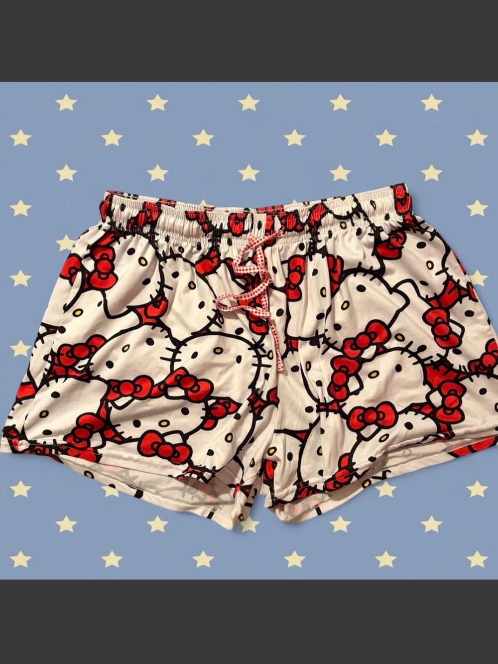 Hello Kitty White and Red Women’s Athletic Lounge Shorts